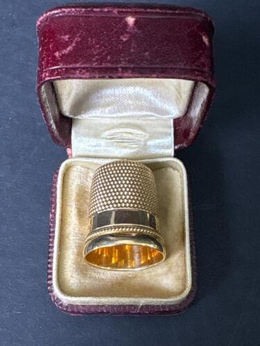 14K Gold Thimble in Case, Foster & Co., 1904