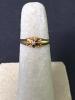 Tiny 14K Gold Flower Motif Ring with Box - 2