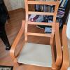 Pair of Ikea Poang Armchairs with White Cushions - 2