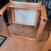 Pair of Ikea Poang Armchairs with White Cushions - 4