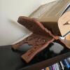 Hand-Carved Folding Book Stand With Floral Motif