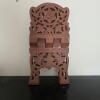 Hand-Carved Folding Book Stand With Floral Motif - 3