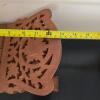 Hand-Carved Folding Book Stand With Floral Motif - 4