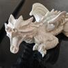White Fantasy Dragon Sculpture - 2