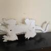 White Fantasy Dragon Sculpture - 3