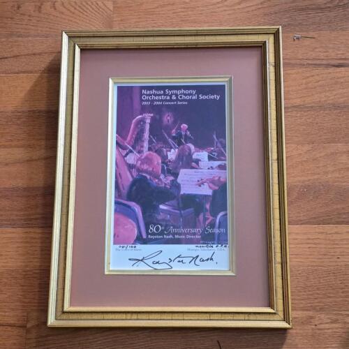 Framed Signed Nashua Symphony Orchestra 80th Anniversary Poster 12"x16"