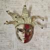 Venetian Jester Mask With Musical Score Motif