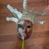 Venetian Jester Mask With Musical Score Motif - 7