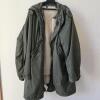 Military-Style Olive Green Fishtail Parka with Liner