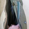 Military-Style Olive Green Fishtail Parka with Liner - 5