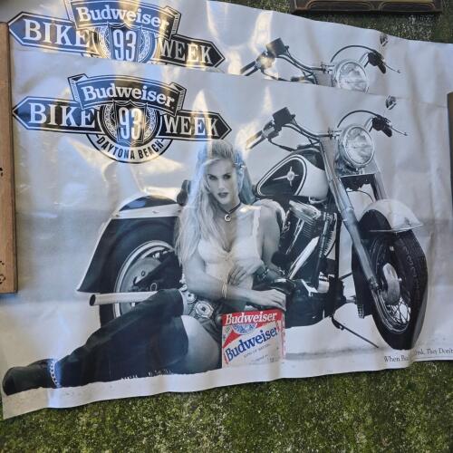 Budweiser Bike Week Daytona Beach 1993 Promotional Poster 35"x21"