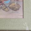 Framed Original Floral Still Life Prints in Green Mats, Signed Santos 12"x15" - 3