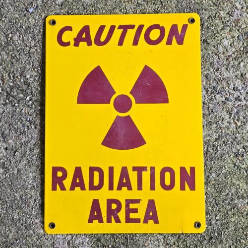 Caution Radiation Area Warning Sign 14"x11"