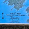 Framed Rideau Lakes Thousand Islands Kingston Map Tapestry Graphics 25"x17.5" - 2
