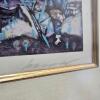 Framed Seriolithograph Eiffel song Signed Kachan 17"x15" - 2