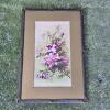Orginal Floral Painting Signed Santos in Frame no Glass 24"x16"