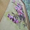 Orginal Floral Painting Signed Santos in Frame no Glass 24"x16" - 3