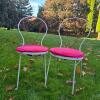 Pair of Ice Cream Parlor-Style Metal Chairs With Table - 2