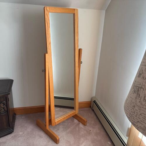 Freestanding Wooden Cheval Mirror