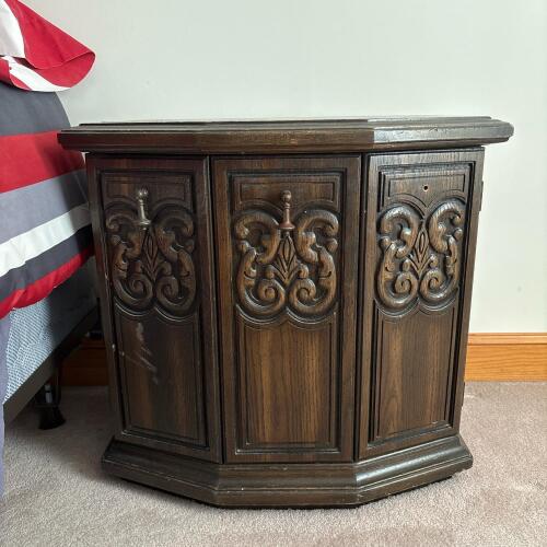 Pair of Vintage Solid Wood Bedside Cabinets