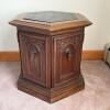 Hexagonal Cabinet with Ornate Carved Doors
