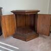 Hexagonal Cabinet with Ornate Carved Doors - 5