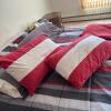 Striped Bedding & Beautyrest Queen Mattress - 3