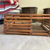 Lobster Trap-Style Coffee Table with Glass Top - 2