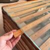 Lobster Trap-Style Coffee Table with Glass Top - 4