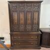 Ornate Carved Wood Armoire