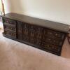 Ornate Dresser in Dark Wood Finish