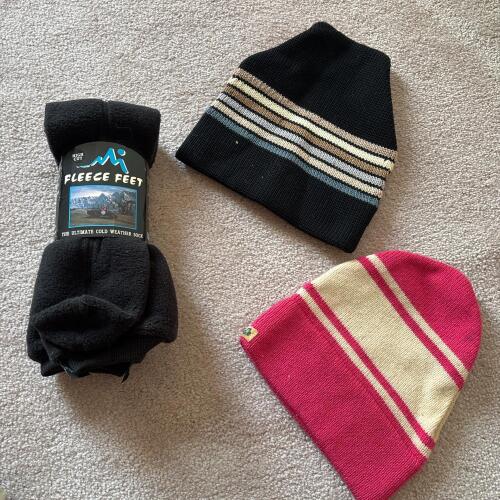 Vintage Winter Knit Hats & Socks