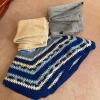 Blue Berkshire Blanket and Knitted Throw Blankets