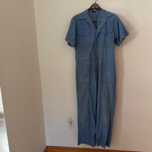 Putter Suit Blue Short Sleeve Work Coveralls