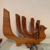 MCM Wooden Bird-Form Candelabra - 6