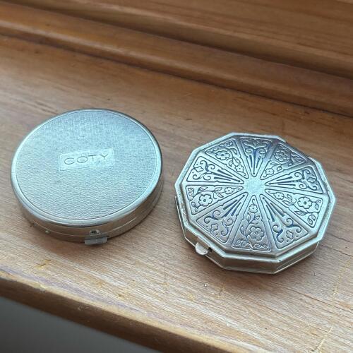 Vintage Coty & Doucette Metal Powder Compacts