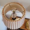 Pair of Brass Swing Arm Table Lamps with Pleated Shades - 3
