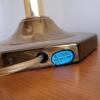 Pair of Brass Swing Arm Table Lamps with Pleated Shades - 9