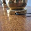 Pair of Brass Ball Stacked Table Lamps With Drum Shades - 4