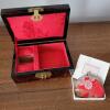 Asian-Style Jewelry Box with Glass Inlay and Japanese Good Luck Purse - 4
