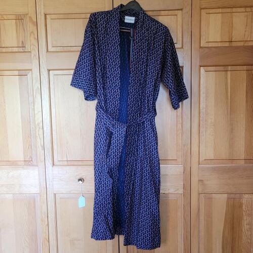 Yves Saint Laurent Cotton Robe with Logo Pattern