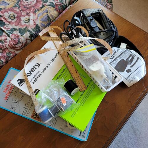 Sewing Accessories and Travel Iron Lot