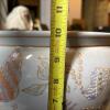 Ceramic Planter With Seashell Design & Wood Stand - 6
