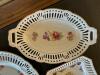 Porcelain Reticulated Plates and Bowl in Floral and Rococo-Style - 3