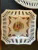 Porcelain Reticulated Plates and Bowl in Floral and Rococo-Style - 4