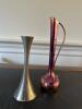 Apothecary Jar With Beaded Overlay, Brass Bell & Pink Vase - 7