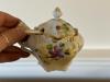 Hand-Painted Porcelain Salt and Pepper Shakers, Mustard Pot and Spoon - 4