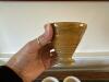Ceramic Custard Cups, Queen Serve Creamer, Handmade Vessel, Woodford Reserve Copper Julep Cup - 5