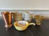 Ceramic Custard Cups, Queen Serve Creamer, Handmade Vessel, Woodford Reserve Copper Julep Cup - 13