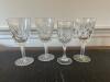 Waterford-Style Cut Crystal Wine Glasses and Goblet
